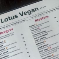   at Lotus Vegan in North Hollywood