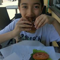 Fish burger at Lotus Vegan in North Hollywood