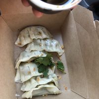 Steamed veggie dumplings  at Lotus Vegan in North Hollywood
