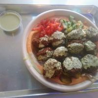 Hummus Bowl with falafel and all the toppings  at Bezoria - Cumberland in Atlanta