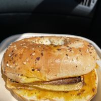 Bacon egg bagel 10/10 at Raw in Milpitas