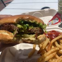 Interior of Burger (Extra Pickles + Avocado • No Cheese)  at Raw in Milpitas