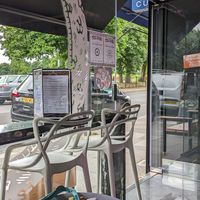 View from the table at Genesis Plant Based Alchemy in North London