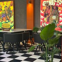 The Sanctuary dining room at the rear  at Genesis Plant Based Alchemy in North London