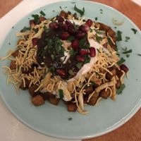 Aloo chat at Genesis Plant Based Alchemy in North London