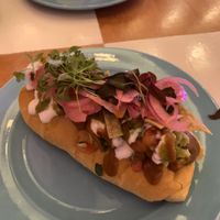 Hot dog at Genesis Plant Based Alchemy in North London
