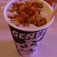 Peanut Butter Milkshake with honeycomb at Genesis Plant Based Alchemy in North London