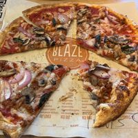  Vegan cheese with spicy vegan chorizo pizza at Blaze Pizza  in Toledo
