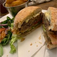 Vegan burger  at Bread & Bitter in Nottingham