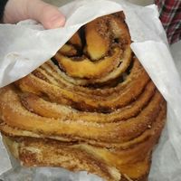 Cinnamon bun at The Mediocre Bakery in Halifax