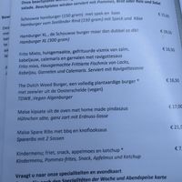 Menu at Basic Beach Bar De Branding in Renesse