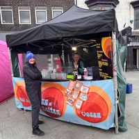 Smiling in anticipation    at Sun of Seitan in Newcastle Upon Tyne