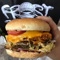 The Animal Free Burger  at Frost Burgers in Liverpool