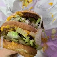 Giant double burger at Frost Burgers in Liverpool