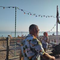 View whilst queuing to place our order at Goat Ledge in Hastings
