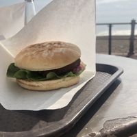 Crispy tofu bap in the sun  at Goat Ledge in Hastings