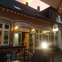 Outside terrace in front of the restaurant (during summer) at Da Gianni in Fehmarn