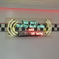 Neon sign at American Dream Diner in Geneva