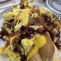 Vegan chilli dog at American Dream Diner in Geneva
