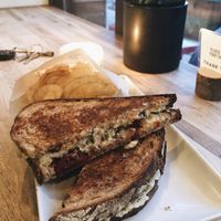 Sun dried tomato vegan grilled cheese  at Hot Cakes - Capitol Hill in Seattle