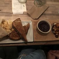 Vegan milkshake, vegan grilled cheese, vegan molten lava cake at Hot Cakes - Capitol Hill in Seattle