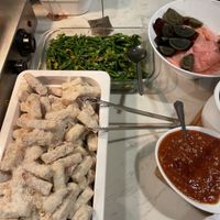 Beans vegan rest only vegetarian in this pic except sauce   at Everyday in Hong Kong Island