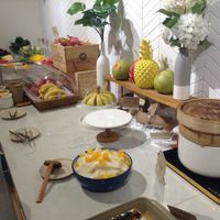 Dessert station next to salad station. Not all of the desserts are there so it looks a bit empty that time. at Everyday in Hong Kong Island
