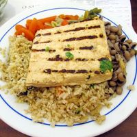 Grilled tofu at Bio in Lisbon