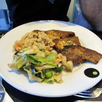 Tasty seitan at Green Pepper in Lisbon