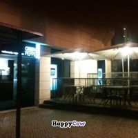 outside at night at Green Pepper in Lisbon