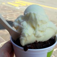 Dark chocolate and ananas at Gelateria Oasi in Merano