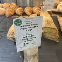 Vegan baniza with red lentil   at Furna in Sofia