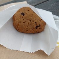 vegan cookie with pumpkin and chocolate chips at Furna in Sofia