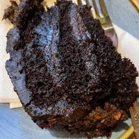 Vegan chocolate fudge cake!   at Sherlocks in Whitby