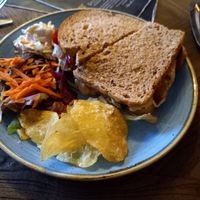 Hummus with Roasted Veg sandwich! at Sherlocks in Whitby