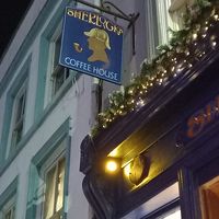 Sherlocks sign. at Sherlocks in Whitby