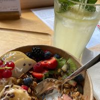 Birchermüsli 
Ginger-lemonade was amazing! 

I was disappointed that the kitchen closed at 3 p.m., two hours before closing time.   at Cafe Nomad - Weststadt in Heidelberg