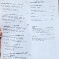 Menu at Cafe Nomad - Weststadt in Heidelberg