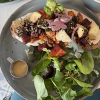Vegan Stulle with home made vegan cream cheese and tofu.   at Cafe Nomad - Weststadt in Heidelberg