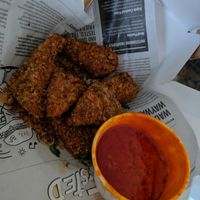 Demon Vings and delicious buffalo sauce at Twisted London in East London