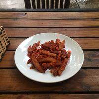 Peri Peri fries, very spicy! at El Cafe Vegetarian Food in Ho Chi Minh City
