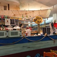 Pizza boat at Isola Smeraldo in Lignano Sabbiadoro