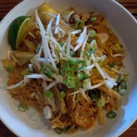 Vegan Singapore noodles with seitan at Malay Kitchen in Kinsale