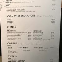 Menu (August 2018) at SLA - Haarlemmerdijk in Amsterdam