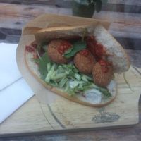 Vegan falafel pita at vegKebab in Schleswig