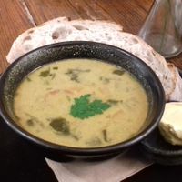 Excellent soup with sourdough bread and vegan marg. at The Watermill Cafe in Aberfeldy