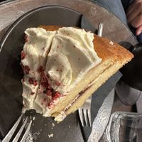 Victoria sponge cake  at The Watermill Cafe in Aberfeldy