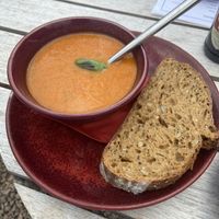 Roast tomato and pepper soup  at The Watermill Cafe in Aberfeldy