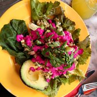 Buchweizensalat mit Roter Bete, Staudensellerie, Apfel, Lauch und Zitrone 👍 at Pure Note in Dusseldorf