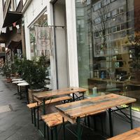 Outdoor seating in good weather  at Pure Note in Dusseldorf
